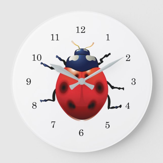Ladybugs Große Wanduhr (Vorderseite)