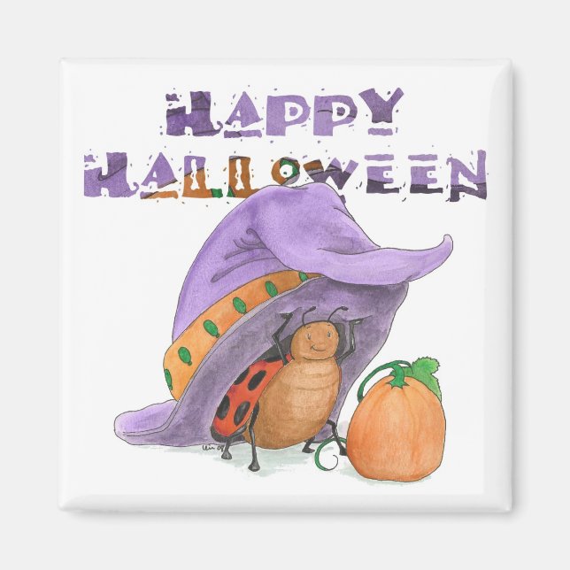 LadyBug's Happy Halloween Magnet (Vorne)
