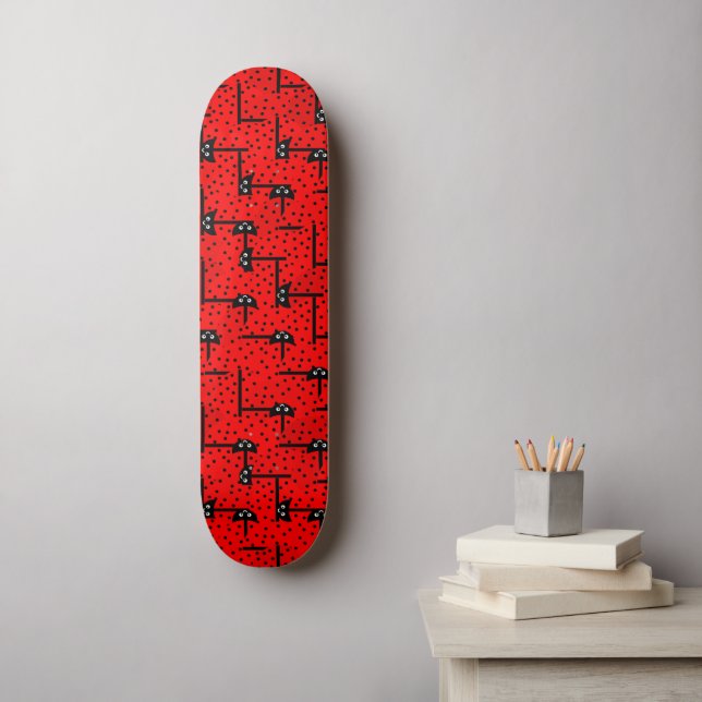 Ladybugs husty - lustiges Ladybugs-Rennen Skateboard (Wandkunst)