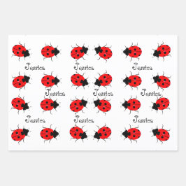 Ladybugs Individuelle Wrapping Paper Sheet-Sets Geschenkpapier Set