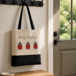Ladybugs | Lovely Trio of Ladybugs Tote Bag