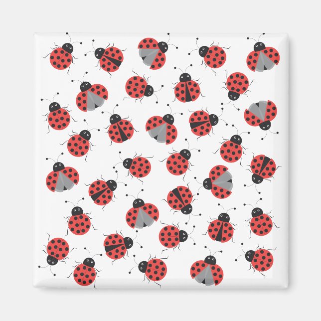 Ladybugs-Muster Magnet (Vorne)