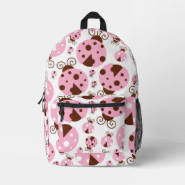 Ladybugs-Muster, Niedliche Ladybugs, rosa Ladybugs Bedruckter Rucksack