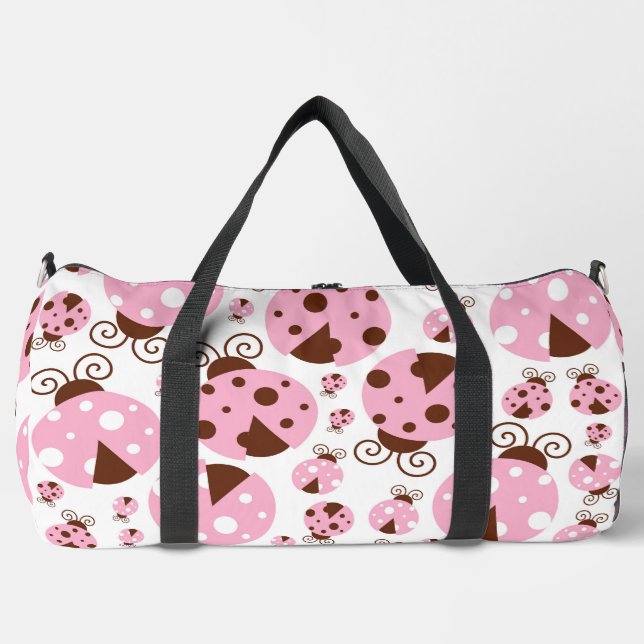 Ladybugs-Muster, Niedliche Ladybugs, rosa Ladybugs Duffle Bag (Vorderseite)