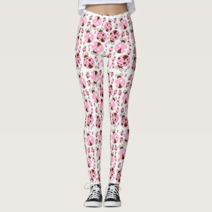 Ladybugs-Muster, Niedliche Ladybugs, rosa Ladybugs Leggings