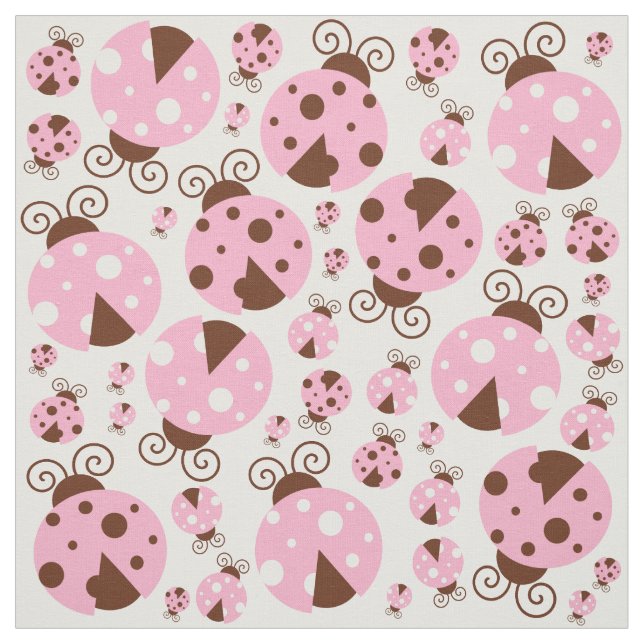 Ladybugs-Muster, Niedliche Ladybugs, rosa Ladybugs Stoff (Muster)