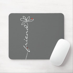 Ladybugs on Doddle Daisy on Grey Mousepad