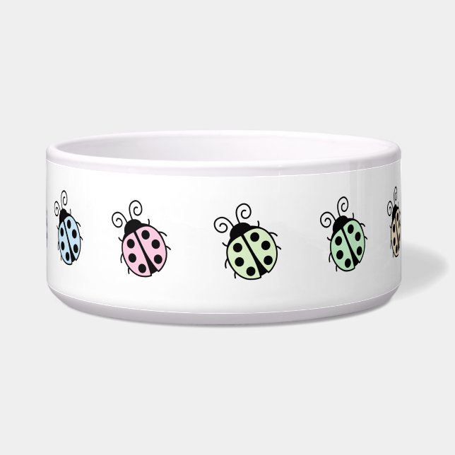 Ladybugs Pastel Multicolor Large Pet Napf (Rechts)