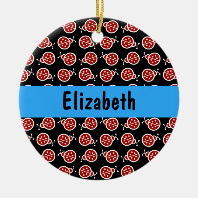 Ladybugs Personalisiert Ornament (Vorne)