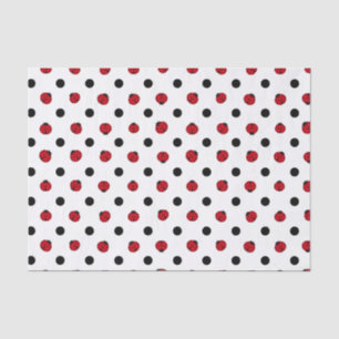 Ladybugs retro polka dots seidenpapier