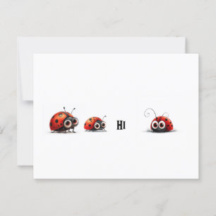 Ladybugs Sprichwort Hi Postkarte