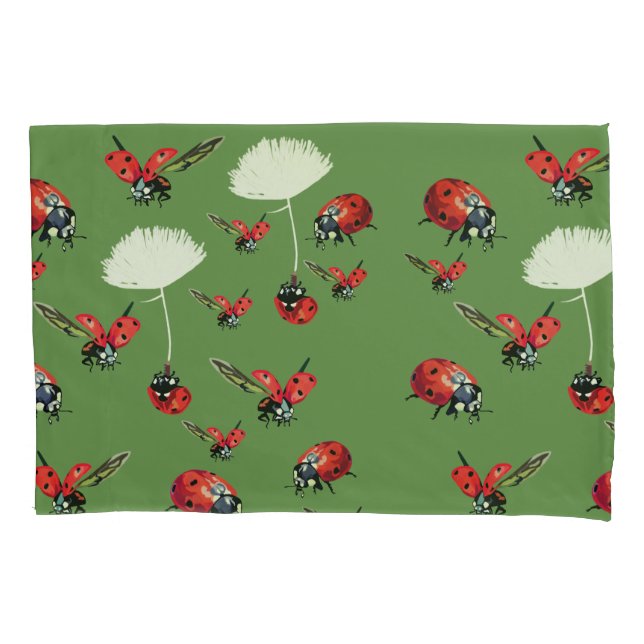 Ladybugs Spring Pillowcase Kissenbezug (Vorderseite)