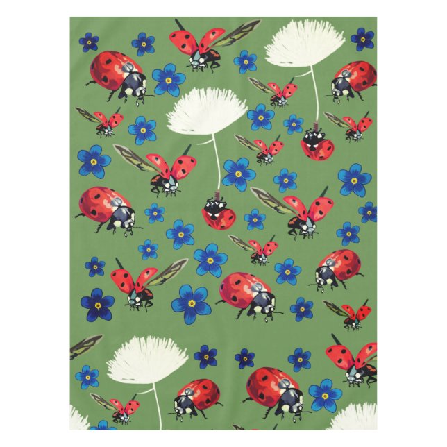 Ladybugs Spring Tableclout Tischdecke (Vorderseite)