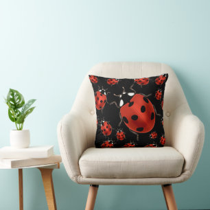 Ladybugs Throw Pillow Kissen