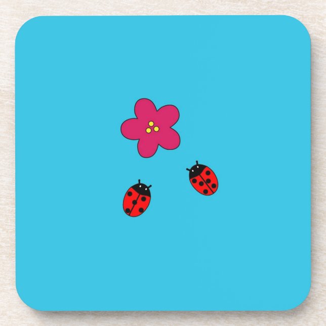 Ladybugs-Untersetzer (harter Kunststoff) Getränkeuntersetzer (Vorderseite)