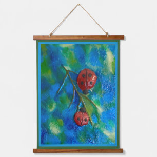 Ladybugs Wandteppich Mit Holzrahmen