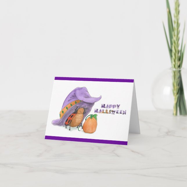 LadyBug's Witchy Hat: Notecard Karte (Vorderseite)