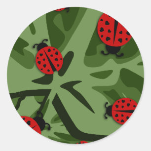 Ladybugz. Runder Aufkleber