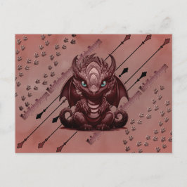 LadyLotusDragon Pink Dragon Postkarte