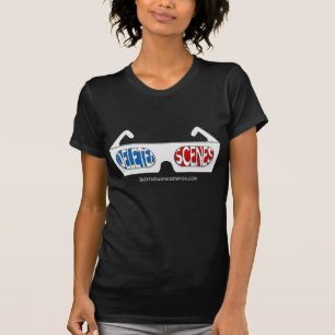 Ladys 3D Logo-Schwarzes T-Shirt