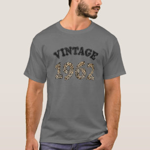 Ladys 60th Birthday, Vintag Leopard 1962 Birthda T-Shirt