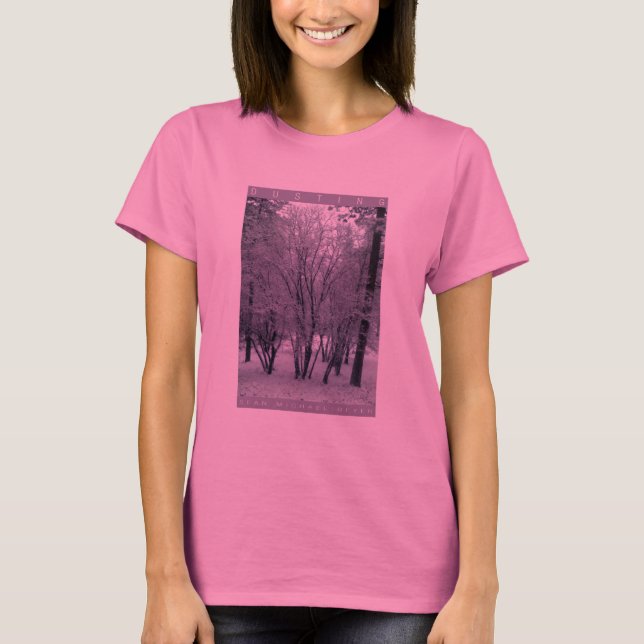 Ladys Abstauben des Schnees T-Shirt (Vorderseite)