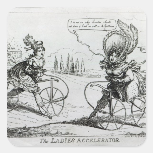 Ladys Accelerator, 1819 Quadratischer Aufkleber (Vorderseite)