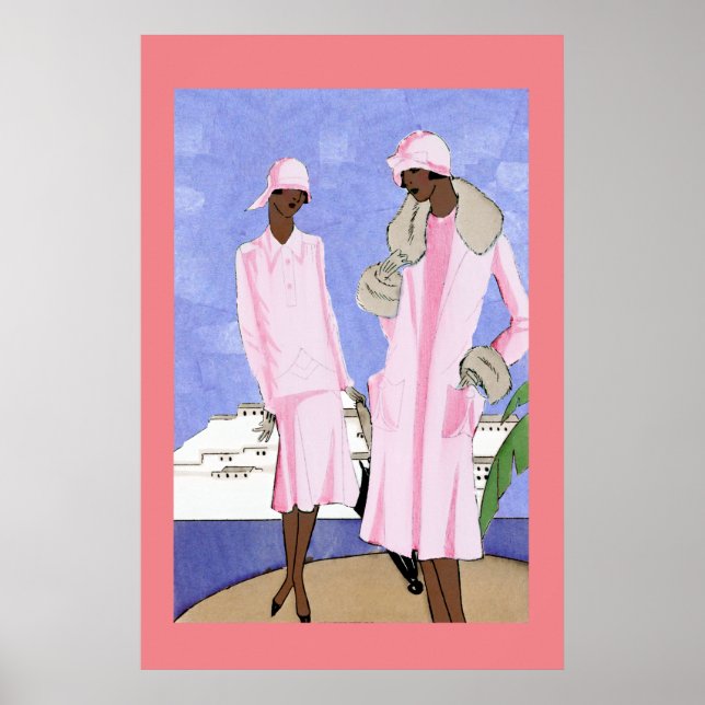 Ladys am Meer der 20er Jahre Poster (Vorne)