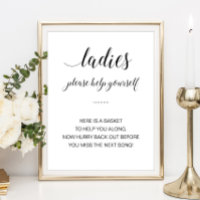 Ladys Bathroom Basket Elegantes Hochzeitszeichen