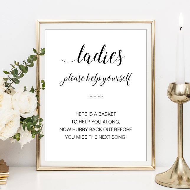 Ladys Bathroom Basket Elegantes Hochzeitszeichen Poster (Von Creator hochgeladen)