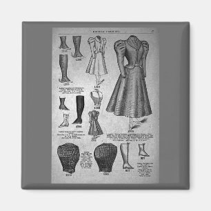 Lady's Bicycle Fashions1897 - Vintag Magnet