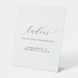 Ladys Bitte helfe dir bei der Hochzeit im Restroom Sockelschild