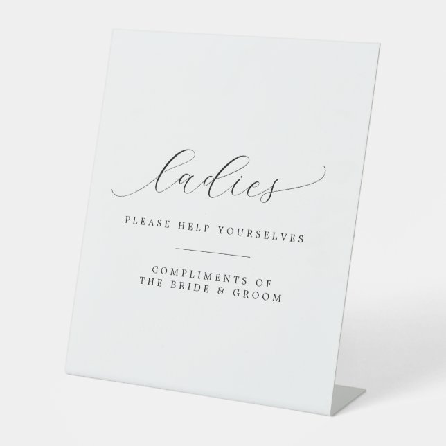 Ladys Bitte helfe dir bei der Hochzeit im Restroom Sockelschild (Vorderseite)