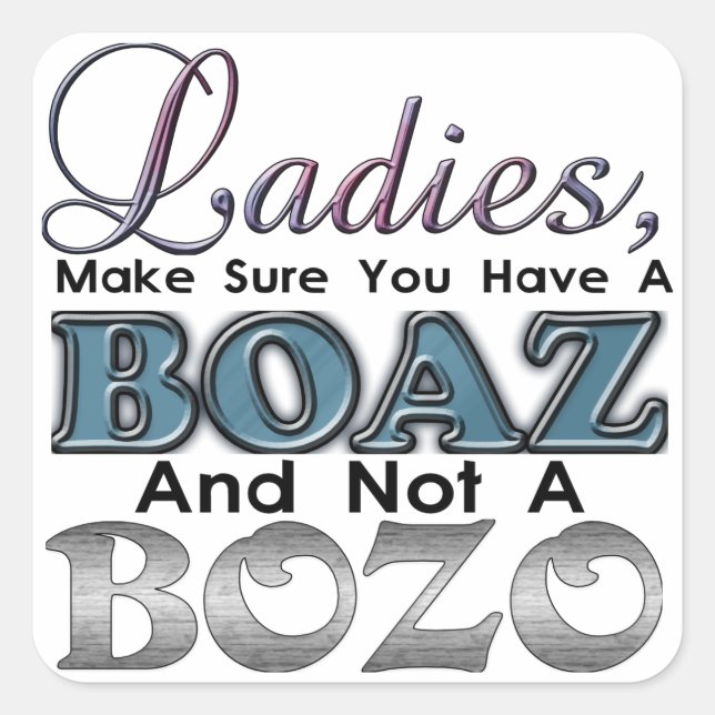 Ladys-Boaz-Bozo Stickers (Vorderseite)
