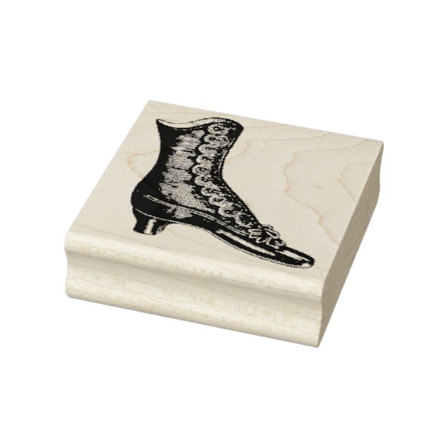 Ladys Button-Up-Viktorianisch-Boot-Gummi-Briefmark Gummistempel (Stempel)