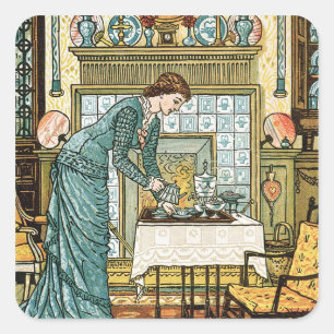 Lady's Chamber, frontispiece to 'The House Beau Quadratischer Aufkleber