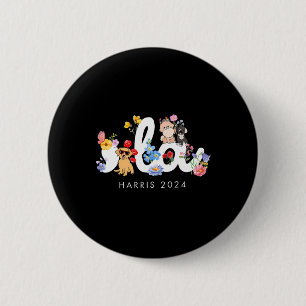 Ladys Comma La Harris Waltz Blume Politisch Button