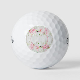 Ladys Custom Foto - Shabby Chic Rose Golfball