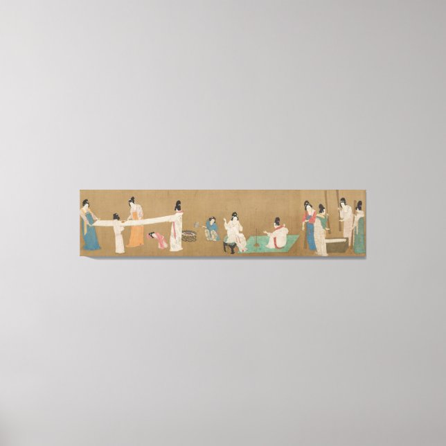 Ladys des chinesischen Gerichts bereiten frisch ge Leinwanddruck (Vorderseite)