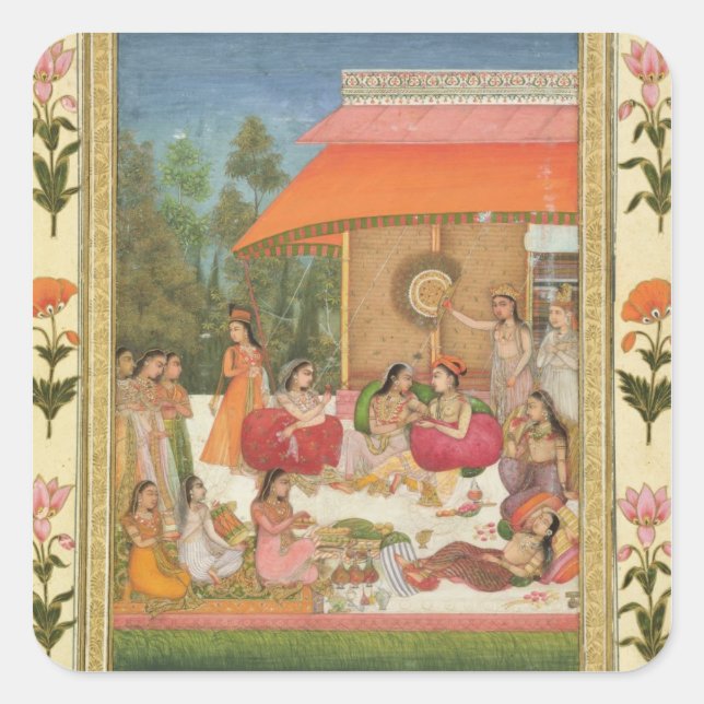 Ladys Fasting aus dem Small Clive Album Quadratischer Aufkleber (Vorderseite)