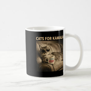 Ladys for Kamala Funny Cat 2024 Präsident Kamala Kaffeetasse