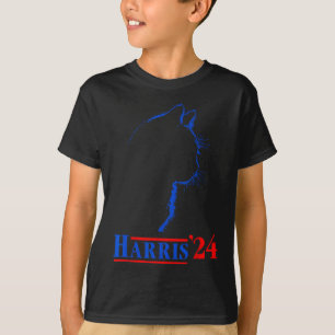 Ladys for Kamala Funny Cat 2024 Präsident Kamala T-Shirt