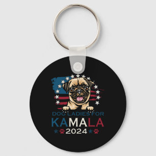 Ladys for Kamala Harris 2024 Mops Dog America Schlüsselanhänger