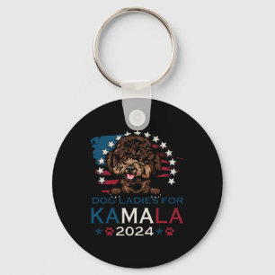 Ladys for Kamala Harris 2024 Poodle Dog America Schlüsselanhänger