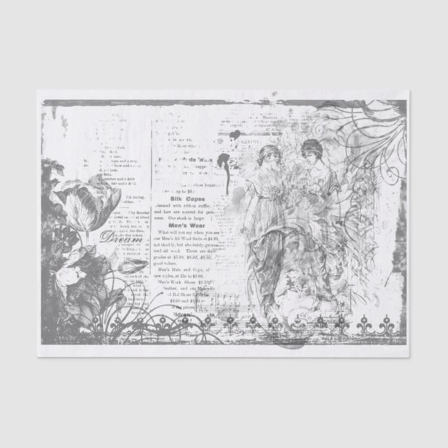 Ladys Frame-Dekodierung Seidenpapier (Vorderseite)