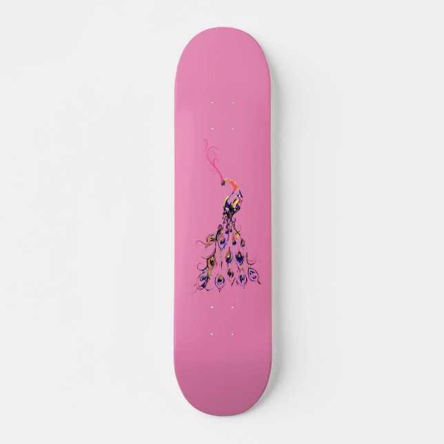 Ladys & Girls Skateboard farbig Peacock (Vorne)