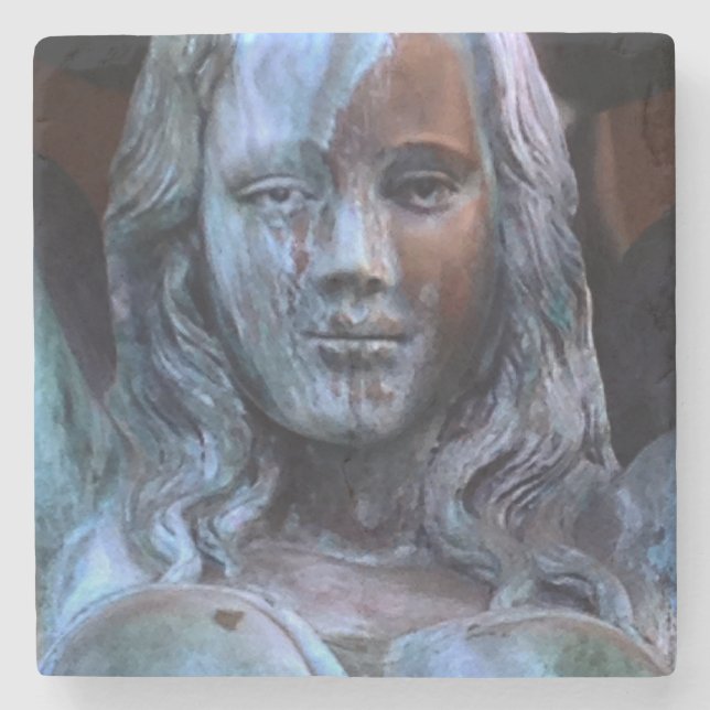 Ladys Glück Steinuntersetzer (Vorderseite)