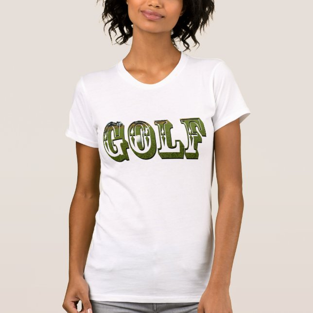 Ladys Golf Dimensional Green Logo Tshirt, T-Shirt (Vorderseite)