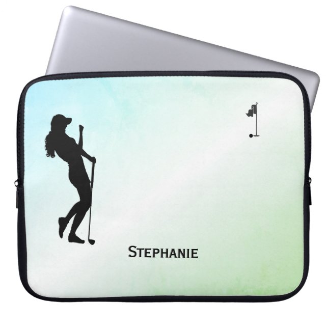 Ladys Golf Green Personal Laptopschutzhülle (Vorderseite)