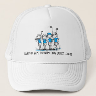Ladys Golf League BLUE Hat - Clubname Truckerkappe